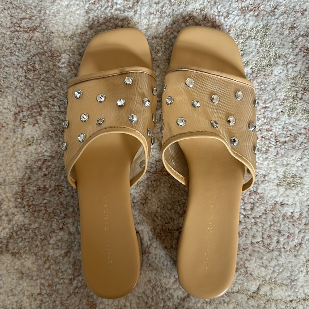Loeffler Randall Brooke Caramel/Crystal Mesh Mule Brand New in Box. Size 8 1/2 - Picture 7 of 8